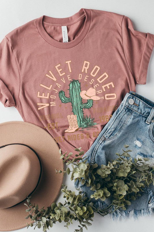 Short Sleeve Velvet Rodeo Tee