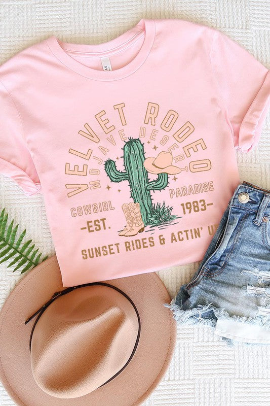 Short Sleeve Velvet Rodeo Tee