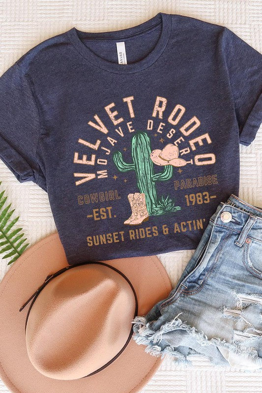 Short Sleeve Velvet Rodeo Tee