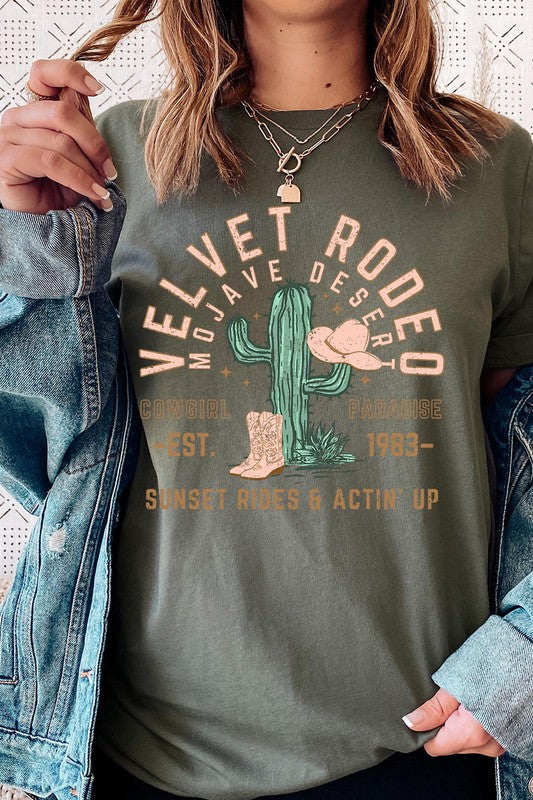 Short Sleeve Velvet Rodeo Tee