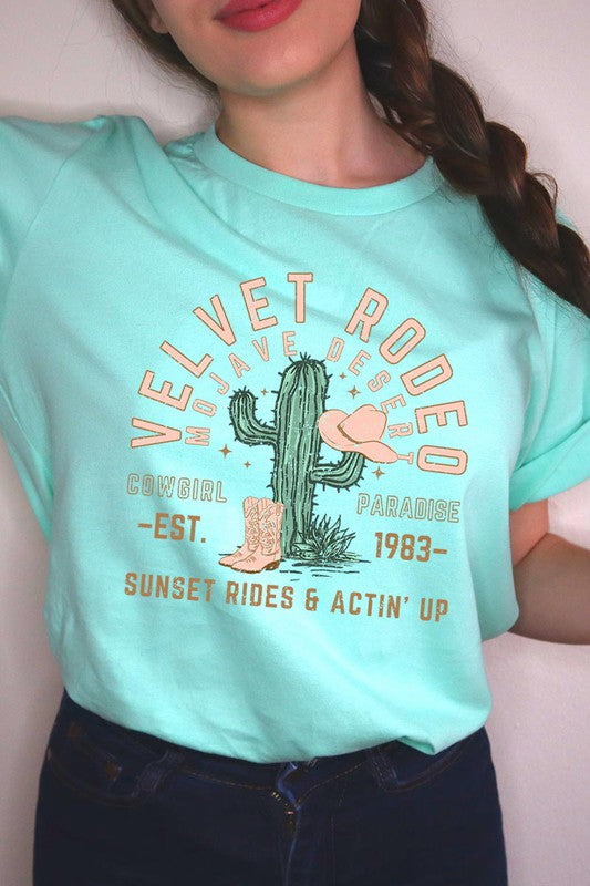 Short Sleeve Velvet Rodeo Tee