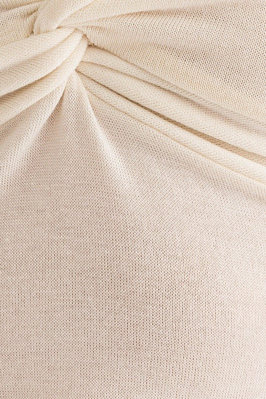 Crop Tube Top with Twist Detail