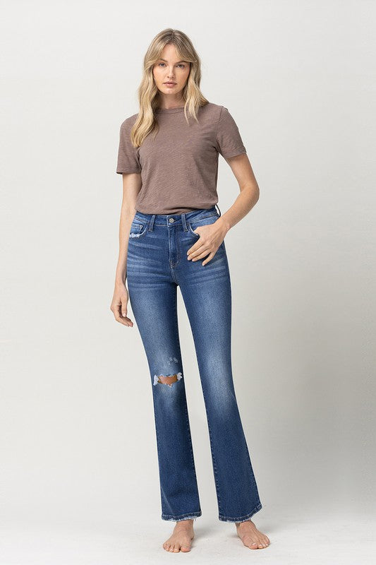 High-Rise Bootcut Jeans