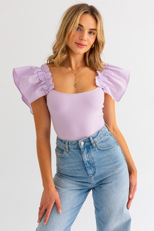 Elegance in Every Stitch Ruffled Bodysuit
