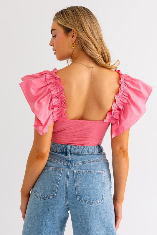 Elegance in Every Stitch Ruffled Bodysuit