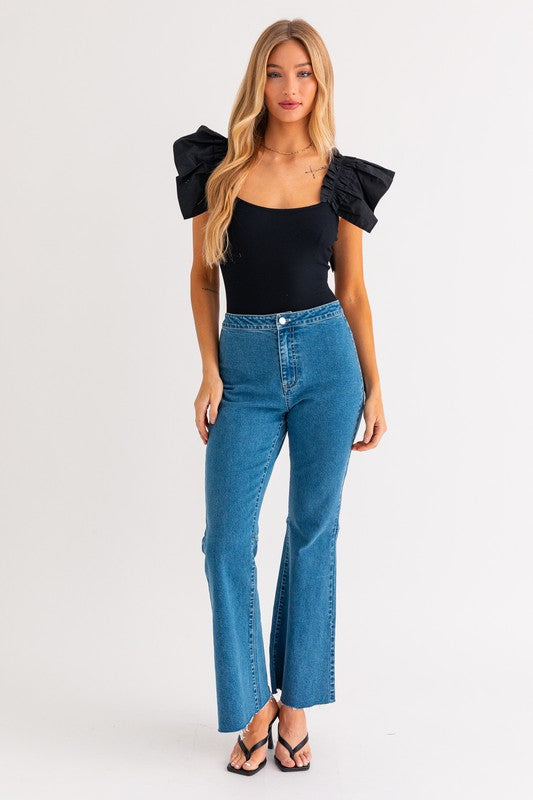 Elegance in Every Stitch Ruffled Bodysuit