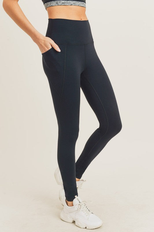 Solid High-Waist Leggings