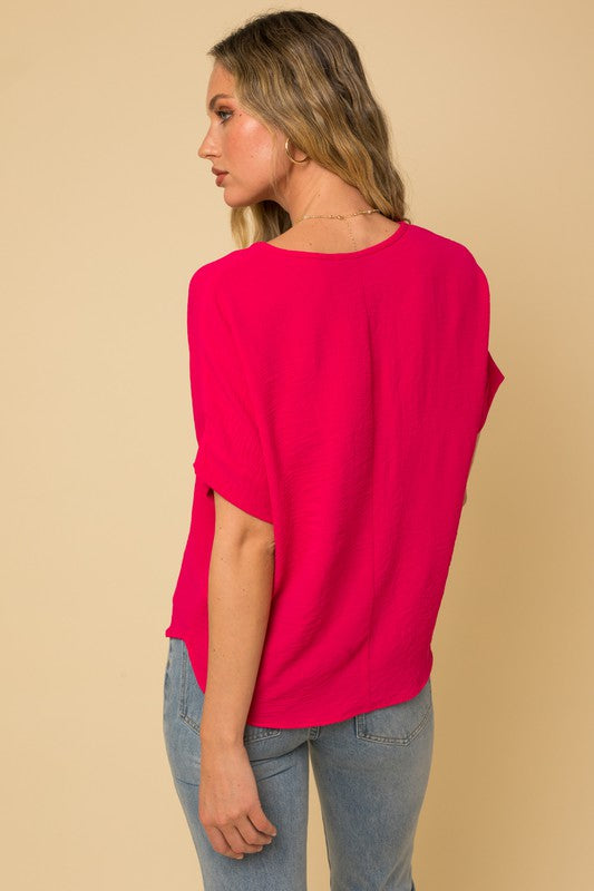 Elevated V Neck Blouse
