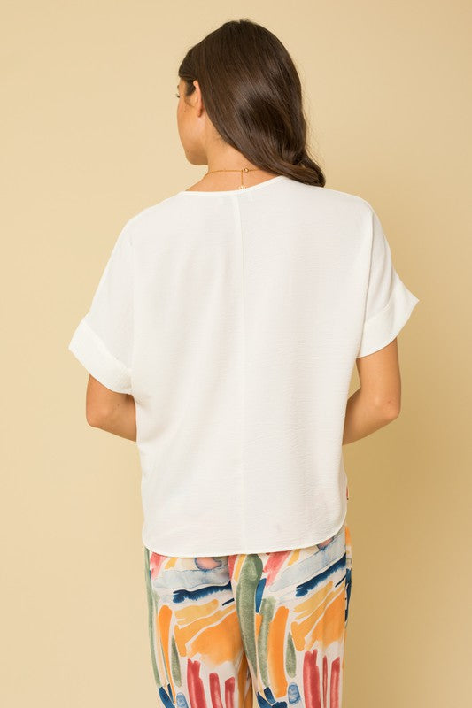 Elevated V Neck Blouse