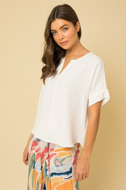 Elevated V Neck Blouse