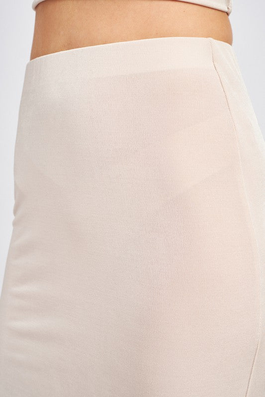 Sheer Elegance Maxi Skirt