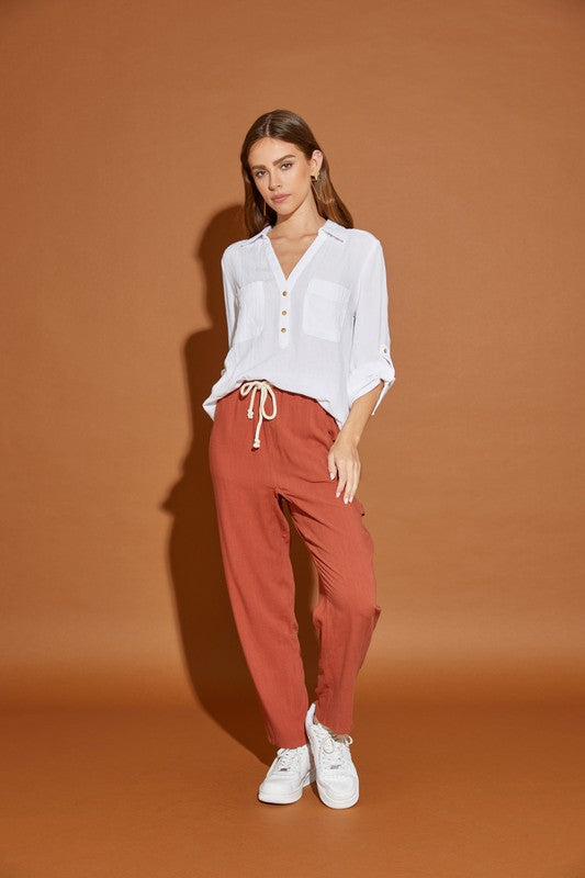Chic Woven Blouse