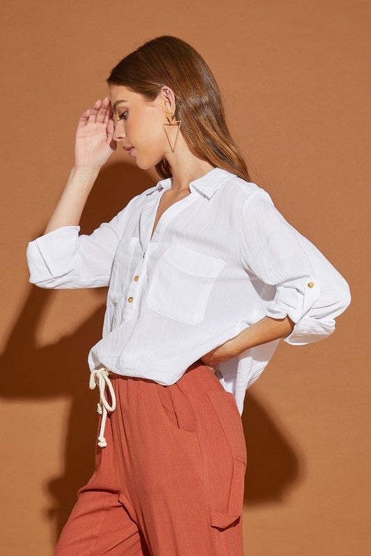 Chic Woven Blouse
