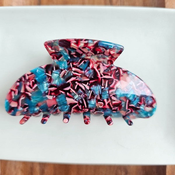 Candace Hair Claw - Magenta Teal