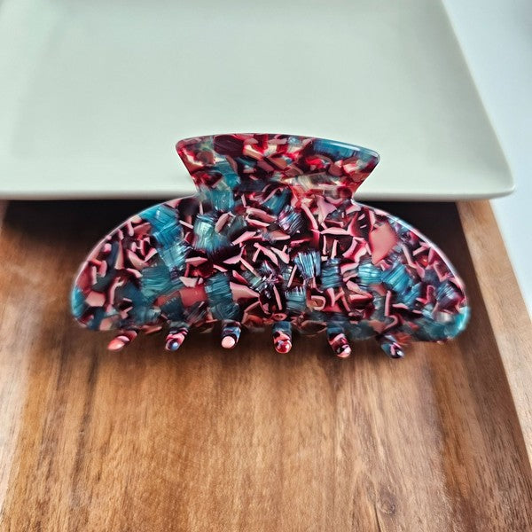 Candace Hair Claw - Magenta Teal