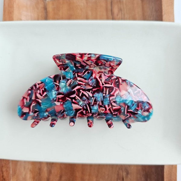 Candace Hair Claw - Magenta Teal