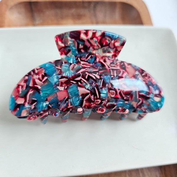 Candace Hair Claw - Magenta Teal