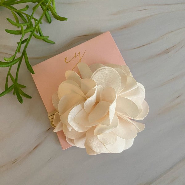 Chiffon Petals Rosette Necklace