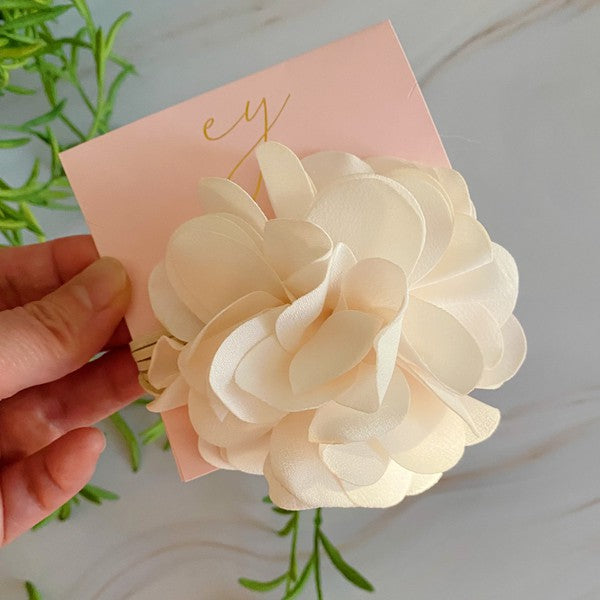 Chiffon Petals Rosette Necklace