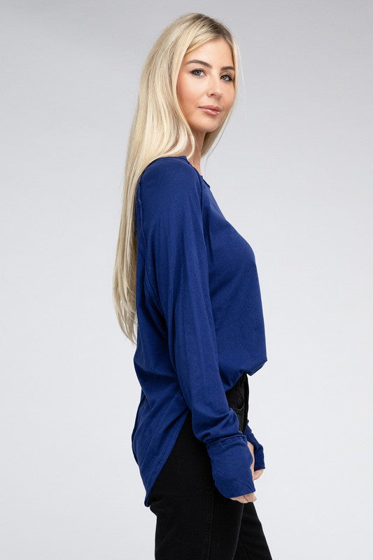 Cozy Cotton Raglan Top