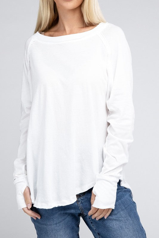 Cozy Cotton Raglan Top