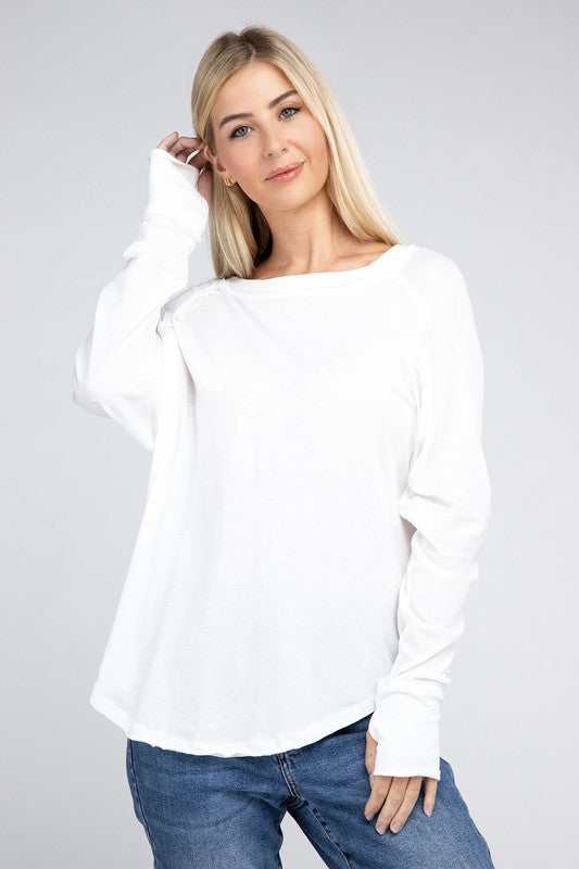 Cozy Cotton Raglan Top