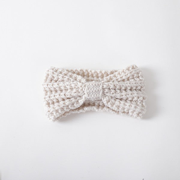 Knit Bow Winter Headband