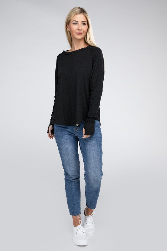 Cozy Cotton Raglan Top