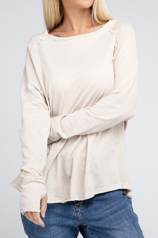 Cozy Cotton Raglan Top