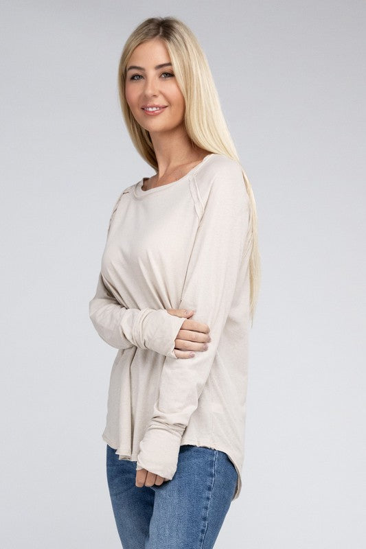 Cozy Cotton Raglan Top