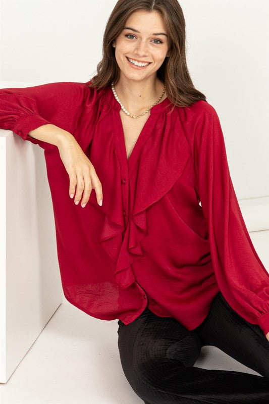 Elegance in Ruffles Blouse