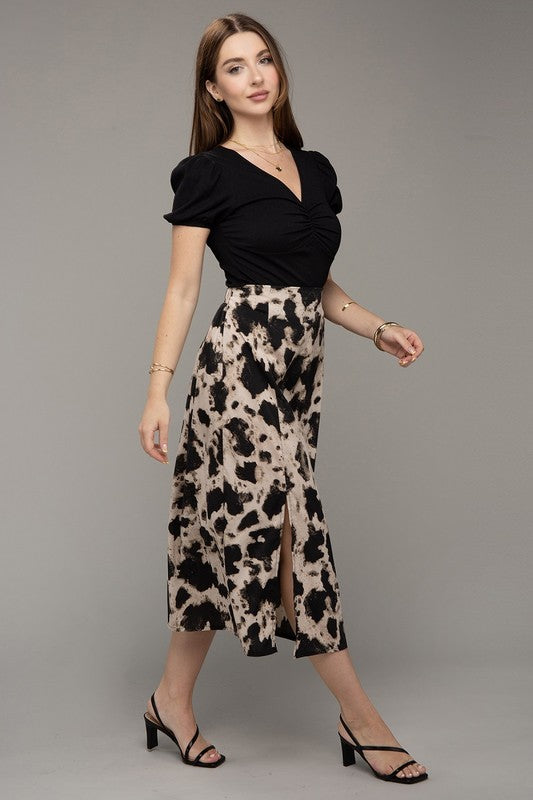 Floral Print Midi Skirt
