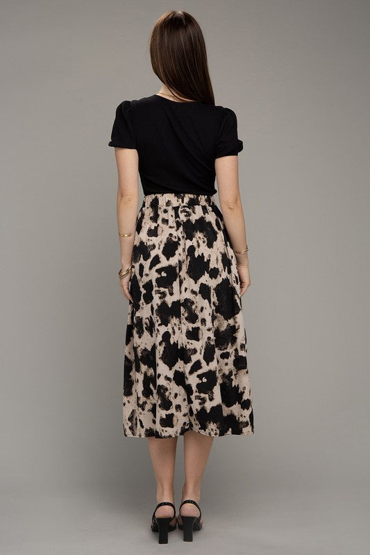 Floral Print Midi Skirt