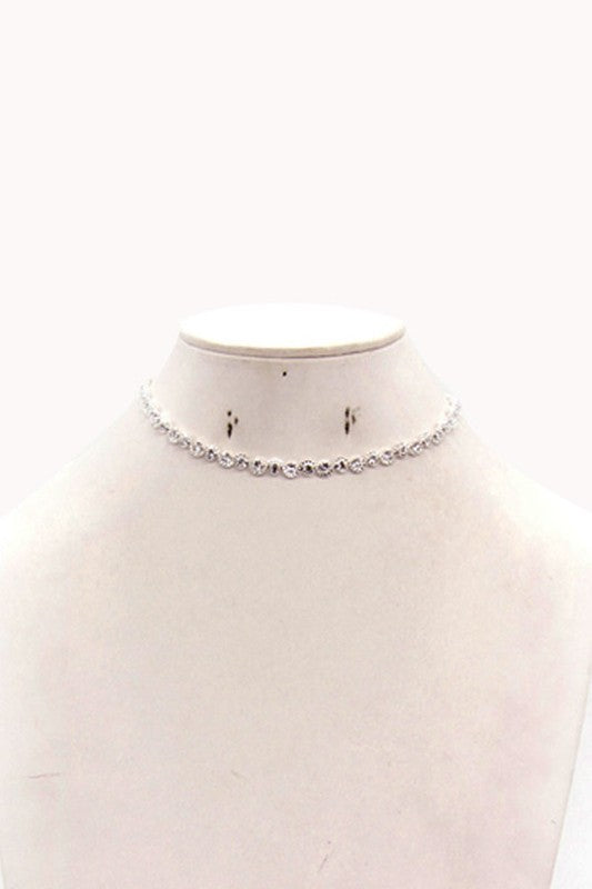 Luxury Angelic Choker Necklace w/ Earrings