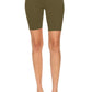 Solid high waist biker shorts