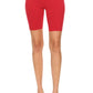 Solid high waist biker shorts