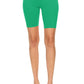 Solid high waist biker shorts