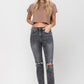 High Rise Released Hem Straight