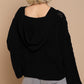 V Neck Twisted Crop Knit Sweater