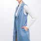 Fleece Long Line Vest
