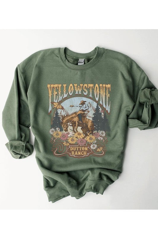 Yellowstone and Dutton Ranch Fleece Sweatshirt
