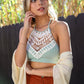 High Neck Crochet Lace Bralette