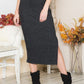 Strech Knit Skirt with Side Slit
