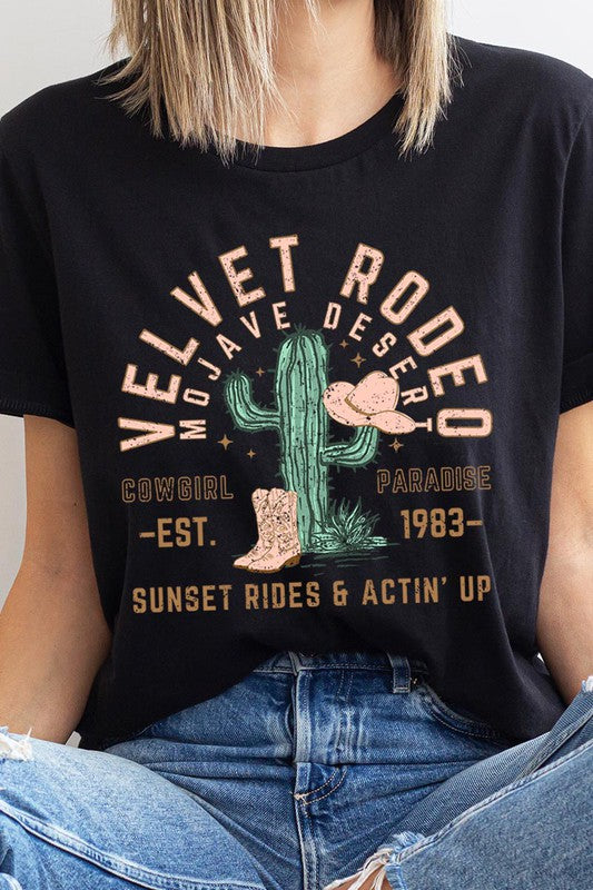 Short Sleeve Velvet Rodeo Tee