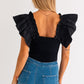 Elegance in Every Stitch Ruffled Bodysuit
