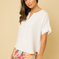 Elevated V Neck Blouse