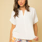 Elevated V Neck Blouse