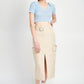 High Waist Cargo Skirt
