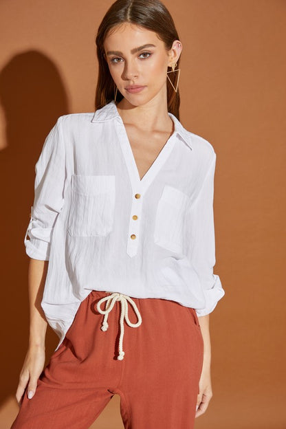 Chic Woven Blouse