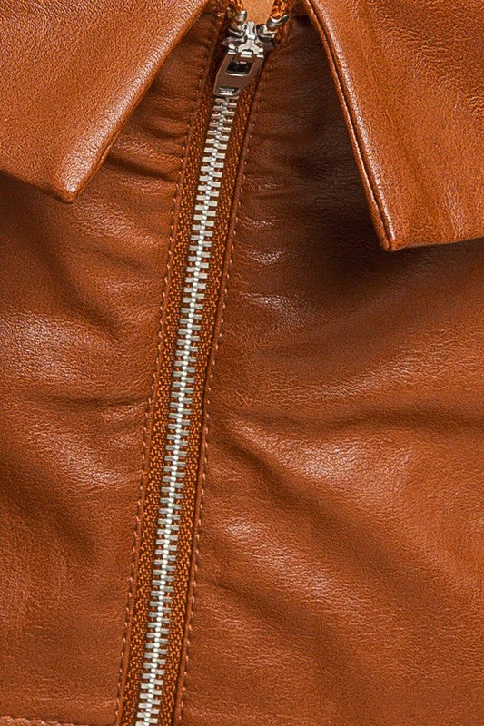 Vegan Leather Corset Top